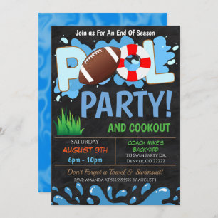 Invitation Summer Pool FootballParty