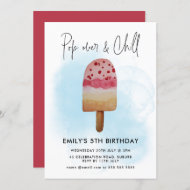 Invitation Summer Pop Over & Chill Popsicicle Party Anniversa