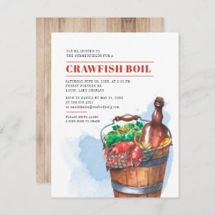 Invitation Summer Seafood Family Crawfish Boisson Party