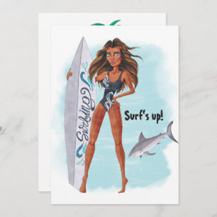 Invitation Summer Surf Beach Bachelorte Party