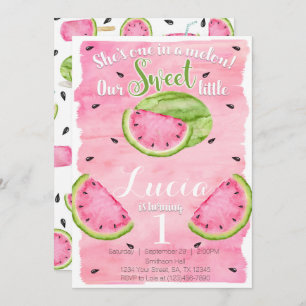Invitation Summer Watermelon Birthday Party Invite
