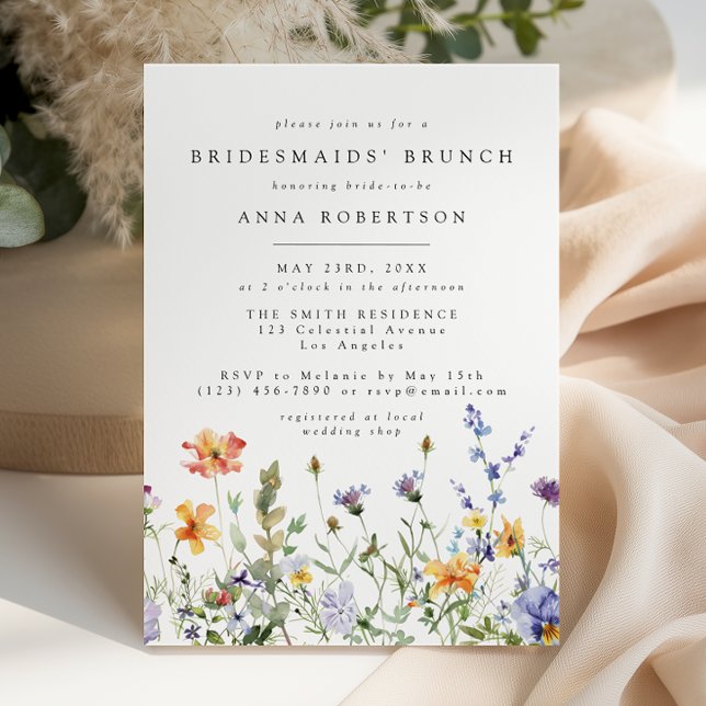 Invitation Summer Wildflower Garden Bridesmaids Brunch (Créateur téléchargé)