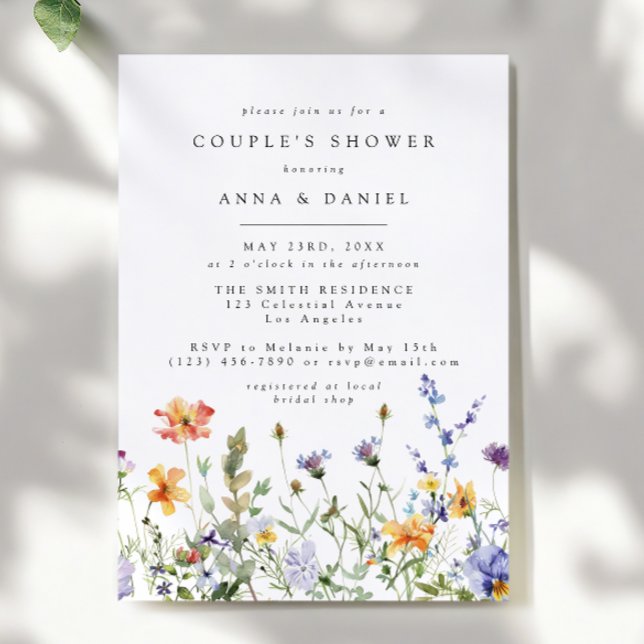 Invitation Summer Wildflower Garden Couple's Shower (Créateur téléchargé)