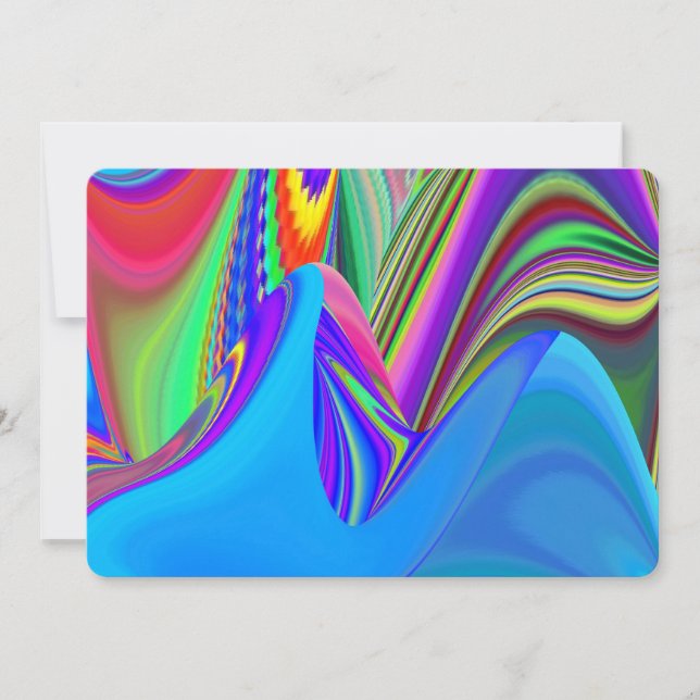 Invitation Summerfeel, Rainbowart 3D Abstrait (Devant)
