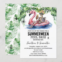Summerween Fête Squelettique Tropicale au Piscine