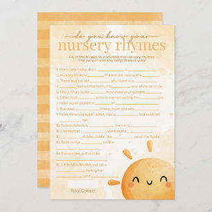Invitation Sun Sunshine Nursery Rhyme Baby shower Jeu