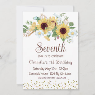Invitation Sunflower 7e anniversaire