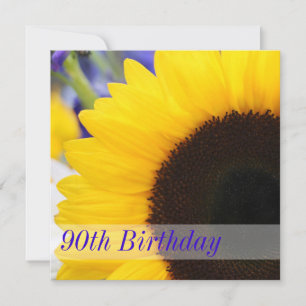 Invitation Sunflower 90e fête d'anniversaire