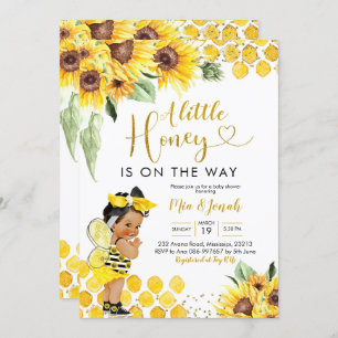Invitation Sunflower A Little Honey est en route baby shower