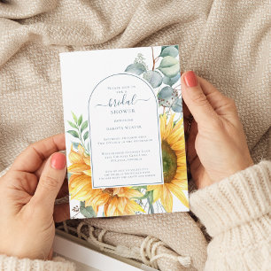 Invitation Sunflower Black Bridal Douche