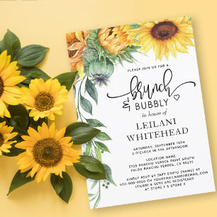 Invitation Sunflower Brunch and Bubbly Bridal Shower
