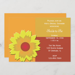 Invitation Sunflower Couleur Bloc de douche nuptiale Invitati
