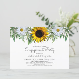 Invitation Sunflower|Daisy Engagement Party