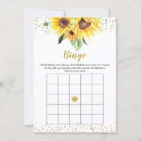 Sunflower est sur le chemin Baby shower Bingo Game