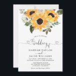 Invitation Sunflower Eucalyptus Greenery Wedding<br><div class="desc">Celebrate your love story with our Sunflower Sunflower Eucalyptus Greenery Wedding Invitation. This stunning watercolor design features the warm tones of sage green and yellow,  capturing the essence of a country wedding with its rustic charm. The beautiful wildflowers are a perfect addition for your fall wedding.</div>