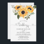 Invitation Sunflower Eucalyptus Greenery Wedding<br><div class="desc">Celebrate your love story with our Sunflower Sunflower Eucalyptus Greenery Wedding Invitation. This stunning watercolor design features the warm tones of sage green and yellow,  capturing the essence of a country wedding with its rustic charm. The beautiful wildflowers are a perfect addition for your fall wedding.</div>