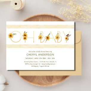 Invitation Sunflower Oh Baby Baby shower Party