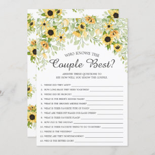 Invitation Sunflower qui connait le meilleur match des deux