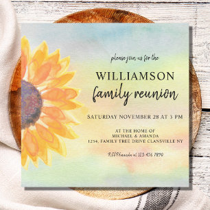 Invitation Sunflower Reunion familiale