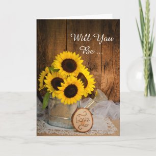Invitation Sunflower Waters Pouvez-Vous Être Ma Bridesmaid