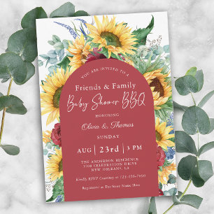 Invitation Sunflowers Automne Baby shower extérieur