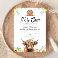 Sunflowers Highland Cow Saint-Vache Baby shower