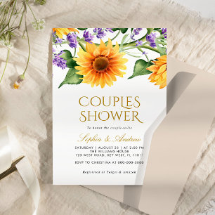 Invitation Sunflowers & Lavender Couples Douche