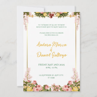 Invitation Sunlight & Greenery Wedding Invite