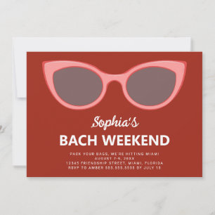 Invitation Sunnies Beach Bachelorette Week-end