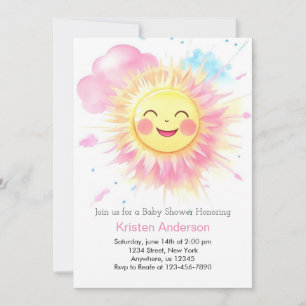 Invitation Sunny Beaming Bright Girl Baby shower
