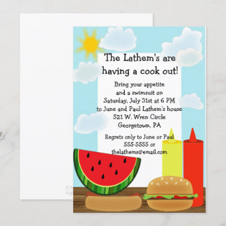 Invitation Sunny Cookout
