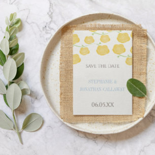 Invitation Sunny Elegance Rose jaune Mariage moderne