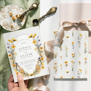 Invitation Sunny Fleur sauvage Chic Floral Mariage