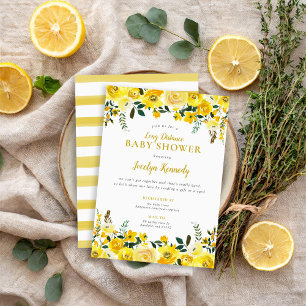 Invitation Sunny Meadow Floral Baby shower longue distance