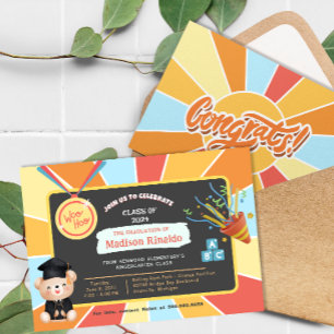 Invitation Sunray Kids Célébration de la graduation élémentai