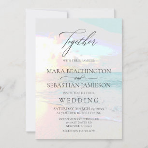 Invitation *~* Sunrise Romantique Pastel Beach Sunset Mariage