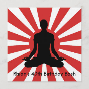 Invitation Sunrise Yoga style Anniversaire