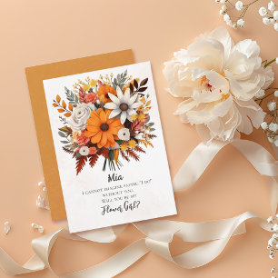 Invitation Sunset Autumn Florals Flower Proposition fille