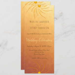 Invitation Sunset ombre soleil points mandala mariage