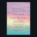 Invitation Sunset Romance | MARIAGE<br><div class="desc">DEPUIS LA COLLECTION MARIAGE DE LA ROMANCE DU SOLEIL : OEuvre d'aquarelle d'un coucher de soleil sur les eaux tropicales. Beau ciel rose et violet. Parfait pour tout mariage de destination tropicale. Pour toute question sur les changements de conception personnalisés par le concepteur indépendant, veuillez envoyer un courriel à paula@labellarue.com...</div>