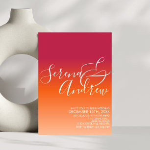 Invitation Sunset Sky Gradient Orange Viva Magenta Moderne