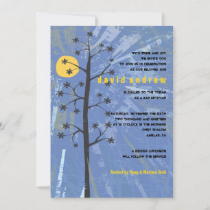 Invitation Sunset Tree Bar Mitzvah