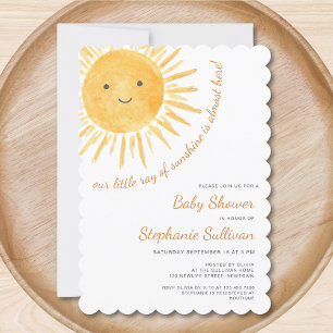 Invitation Sunshine Boho Baby shower non sexiste