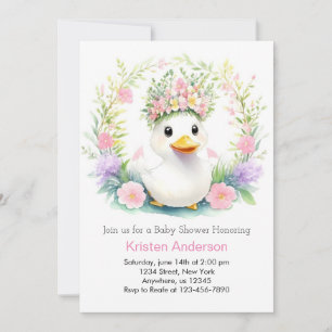 Invitation Sunshine & Duckling Dreams : Fille Baby shower