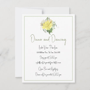 Invitation Sunshine et Rose Yellow Mariage Détails