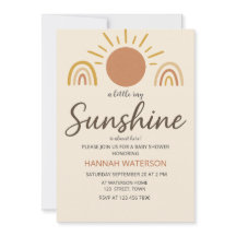 Sunshine Genre Neutre Boho Baby shower Soleil
