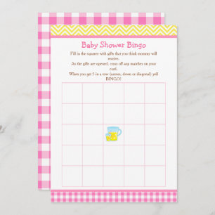 Invitation Sunshine & Lemonade Bingo rose et jaune