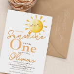 Invitation Sunshine Première fête d'anniversaire Rustic Kids<br><div class="desc">Little Sunshine 1st Birthday enfant's invitation Modèle est parfait pour une soirée élégante dans des couleurs pastel doux. Élégant et minimaliste, l'invitation à thème est plein d'éléments de design amusants et simples, de calligraphie élégante et de polices modernes. Les anniversaires sont des jours spéciaux, et cet invitation peut l'aider à...</div>
