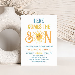 Invitation Sunshine Voici le Baby shower du Fils