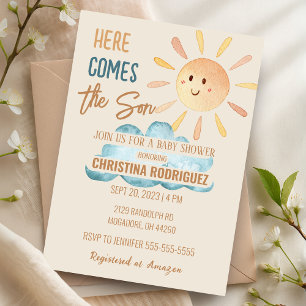 Invitation Sunshine Voici l'invitation du Baby shower Fils